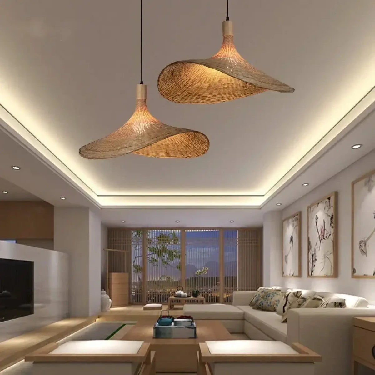 Lampa wisząca rattan | Cordella