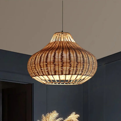 Lampa wisząca rattan do kuchni | Doresca