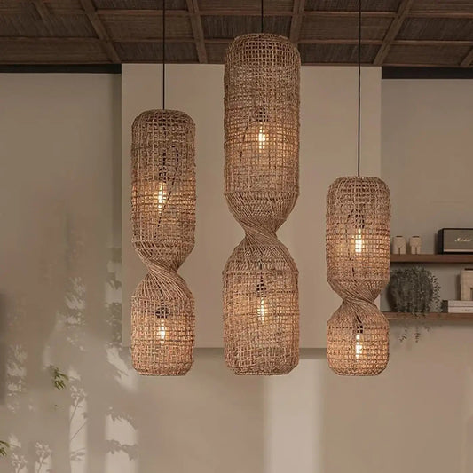 Lampa wisząca rattan do sypialni | Poletta
