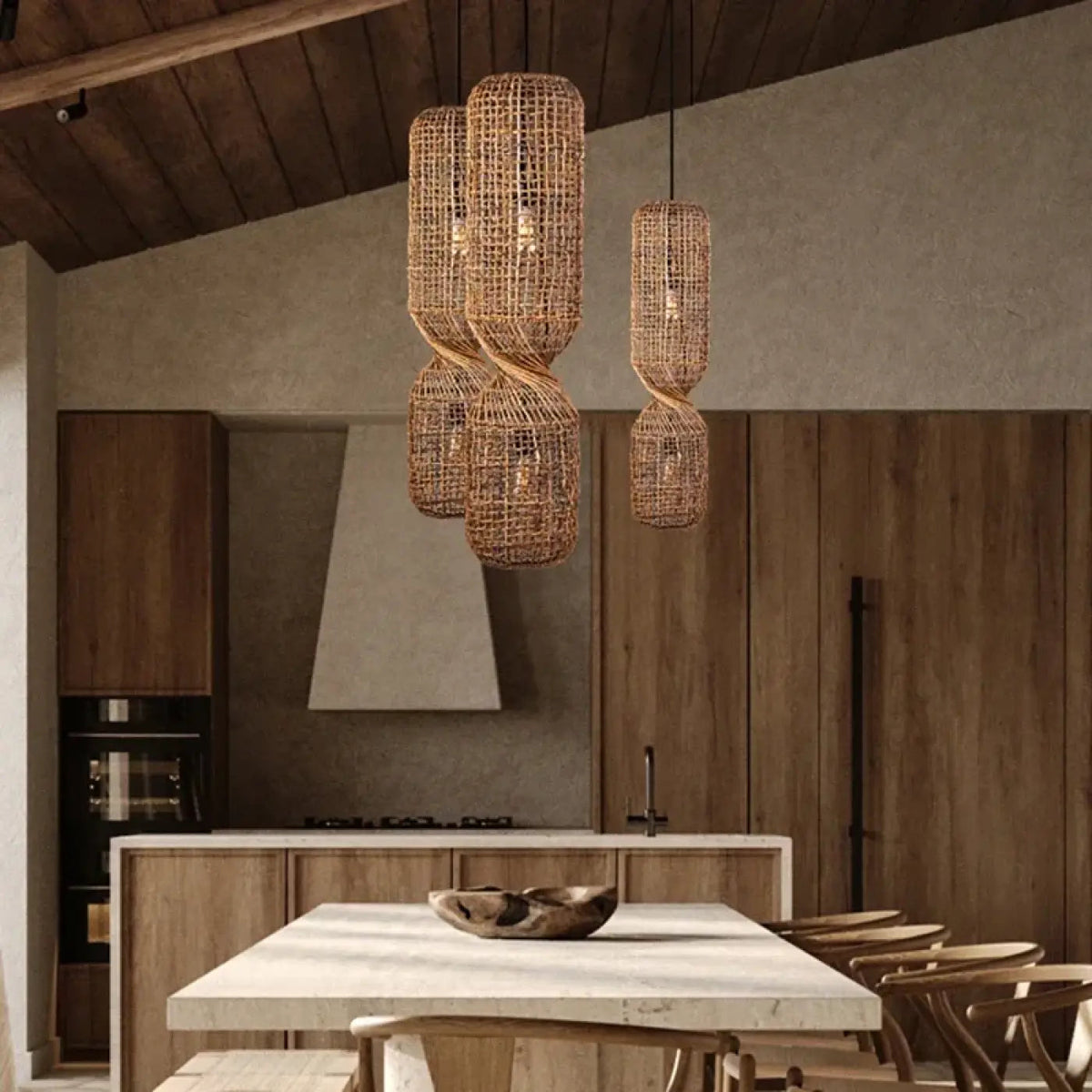 Lampa wisząca rattan do sypialni | Poletta