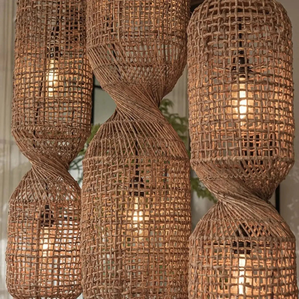 Lampa wisząca rattan do sypialni | Poletta