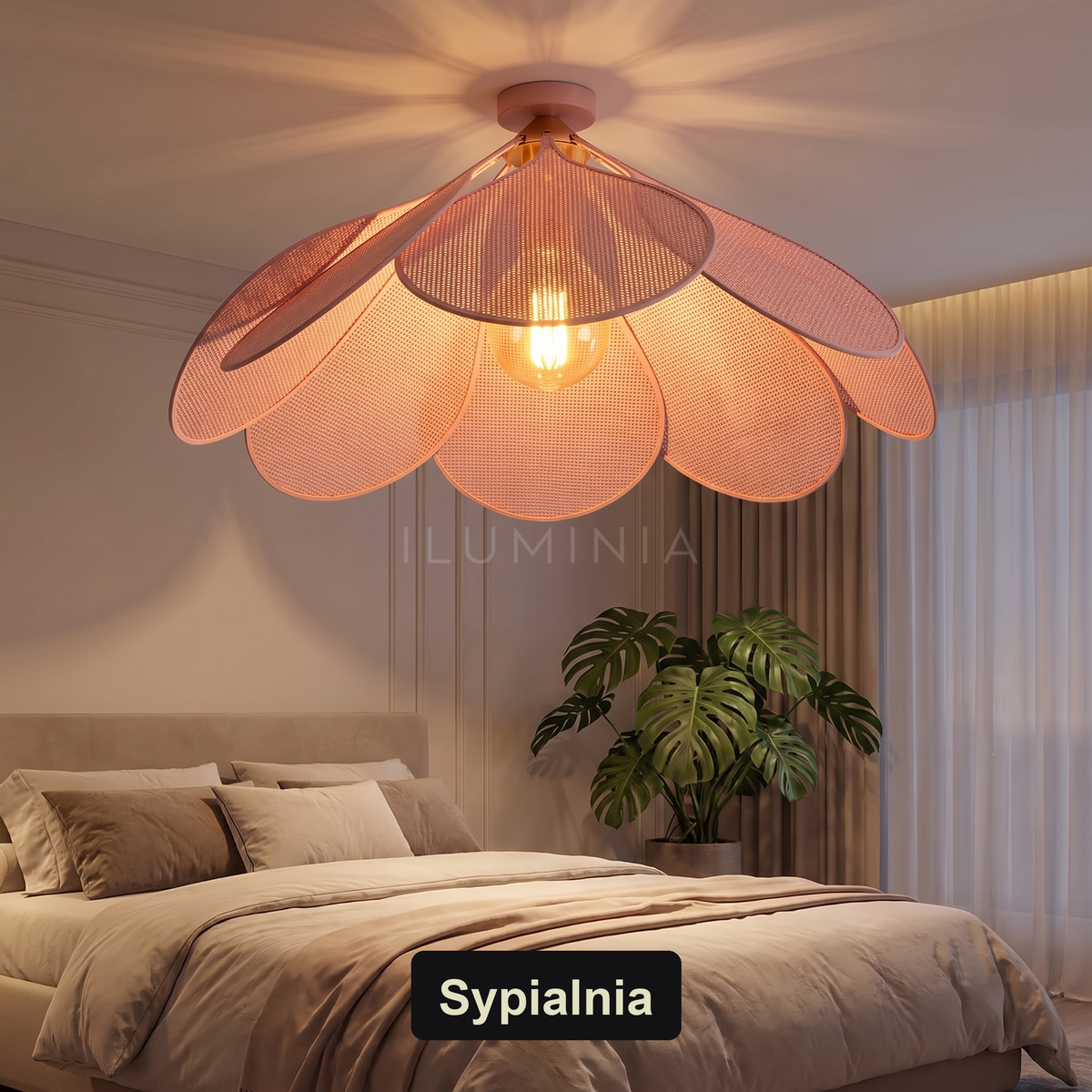Lampa wisząca różowa | Ostara