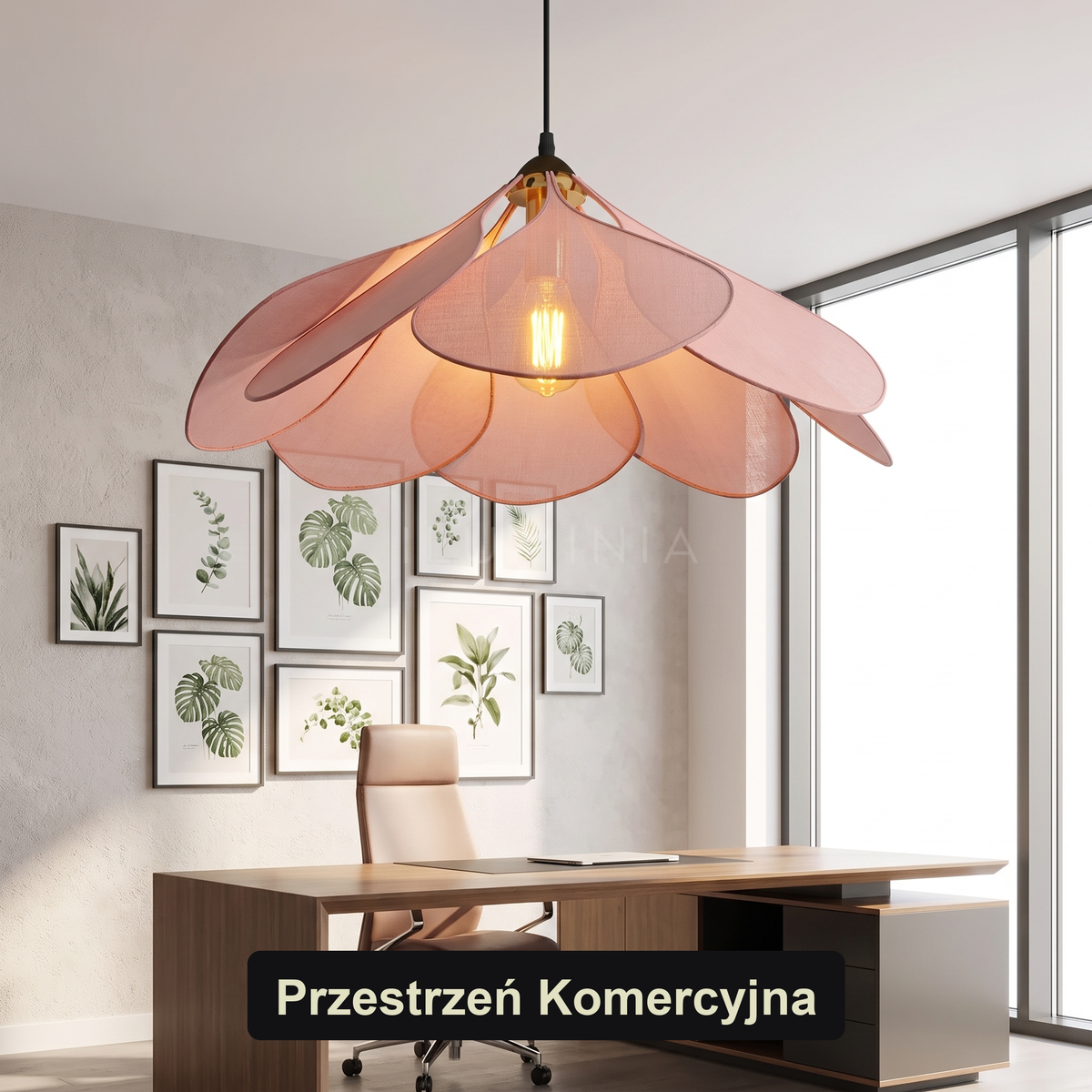 Lampa wisząca różowa | Ostara