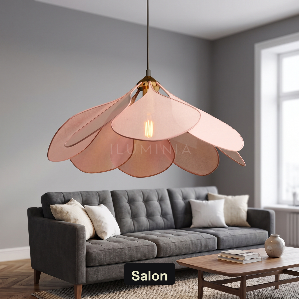 Lampa wisząca różowa | Ostara