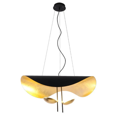 Lampa wisząca rzeźbiarska czarna biała | Silina