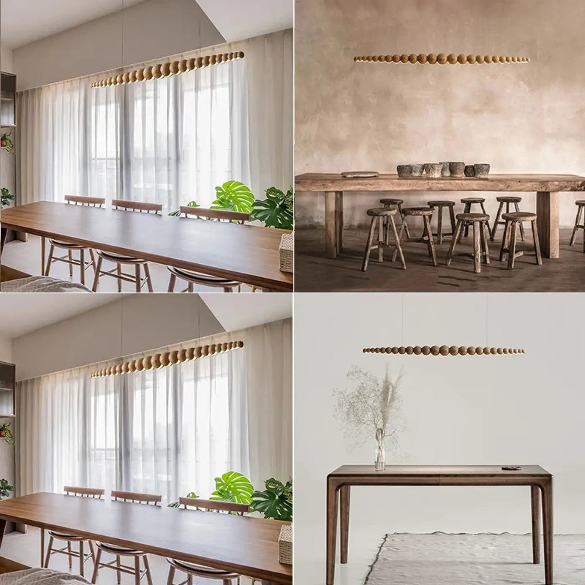 Lampa wisząca skandynawska drewniana liniowa | Eccilla