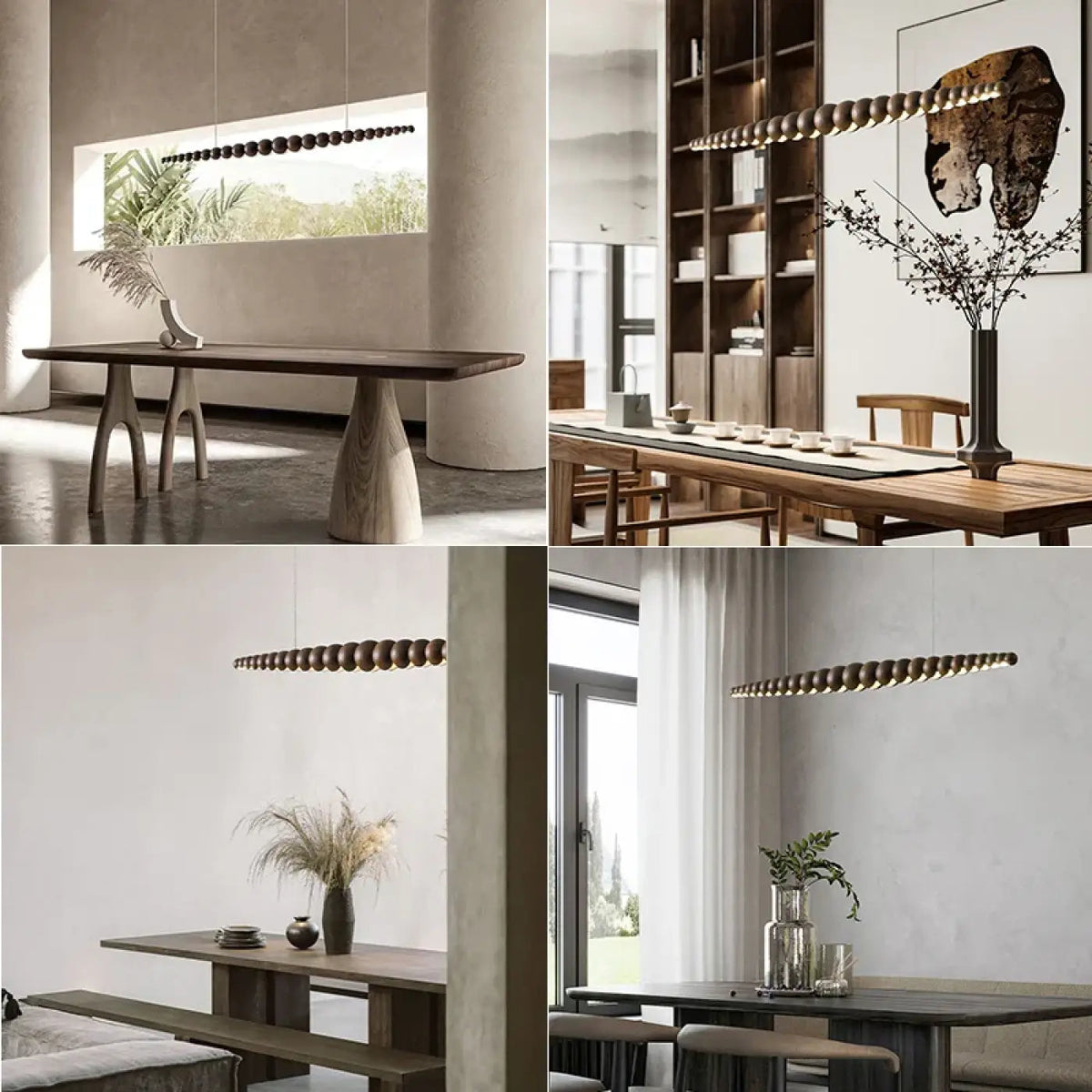 Lampa wisząca skandynawska drewniana liniowa | Eccilla