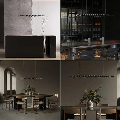 Lampa wisząca skandynawska drewniana liniowa | Eccilla