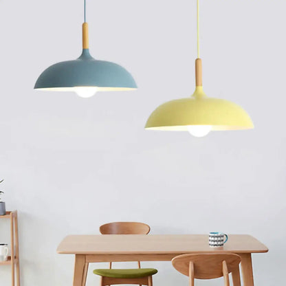 Lampa wisząca skandynawska drewniana | Mandanta