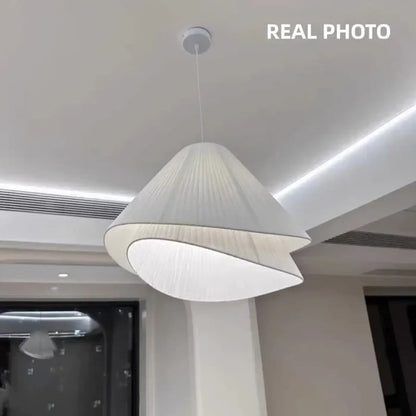 Lampa wisząca skandynawska metalowa biała | Remilda