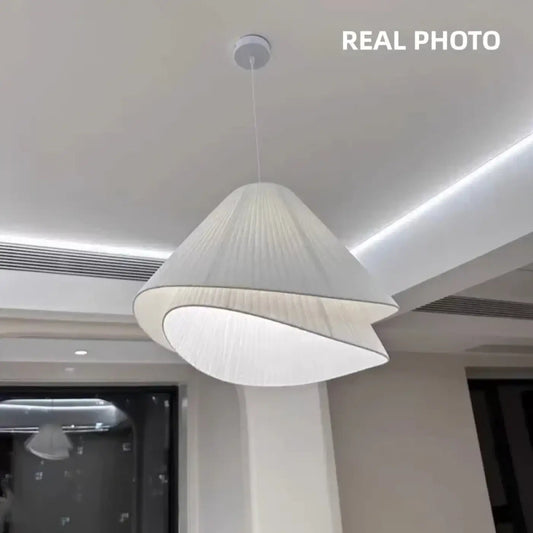 Lampa wisząca skandynawska metalowa biała | Remilda