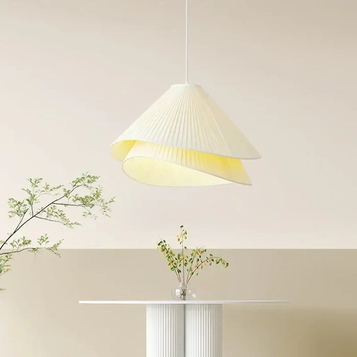 Lampa wisząca skandynawska metalowa biała | Remilda