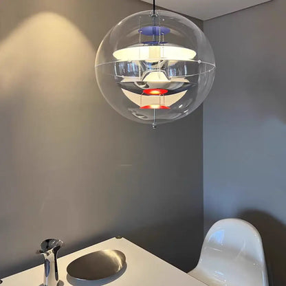 Lampa wisząca srebrna kula | Estezza