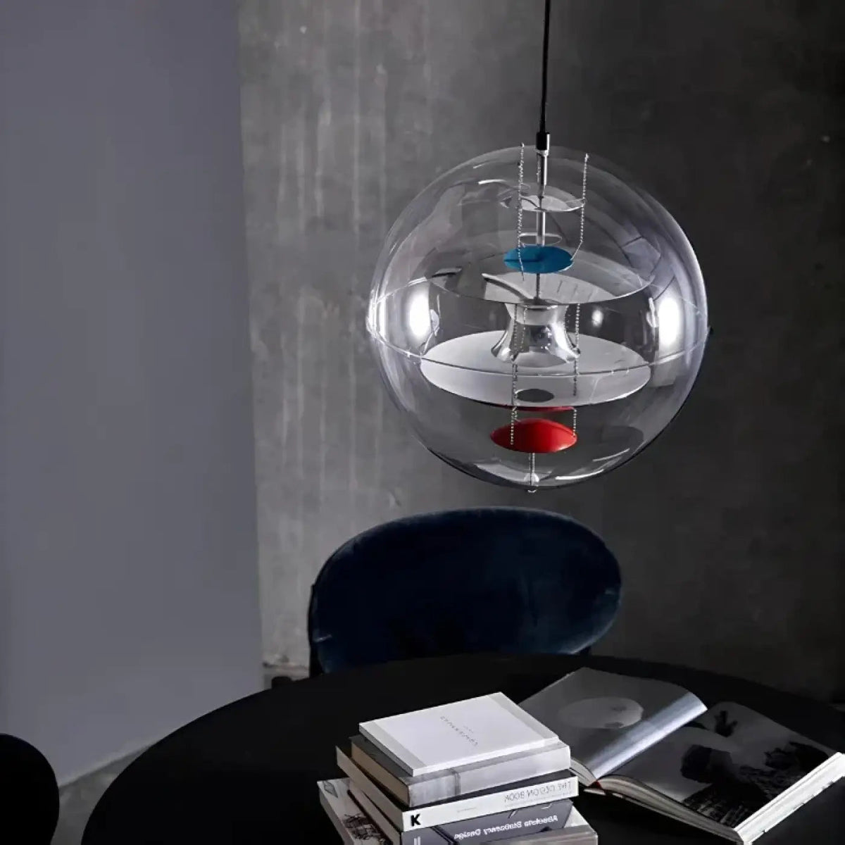 Lampa wisząca srebrna kula | Estezza