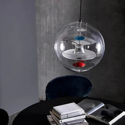 Lampa wisząca srebrna kula | Estezza
