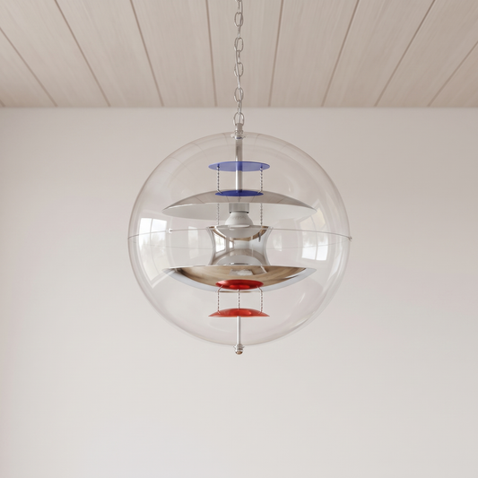 Lampa wisząca srebrna kula | Estezza