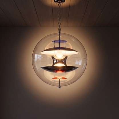 Lampa wisząca srebrna kula | Estezza