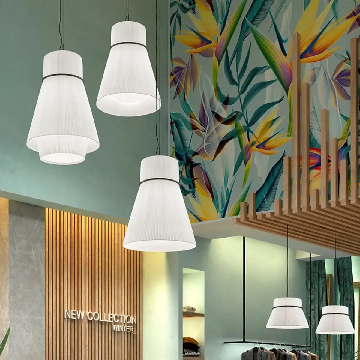 Lampa wisząca stożkowa na korytarz | Miranetta