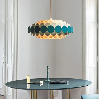 Lampa wisząca kolorowe kręgi do salonu