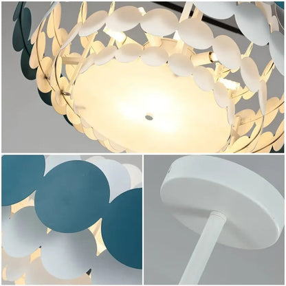 Lampa wisząca kolorowe kręgi do biura