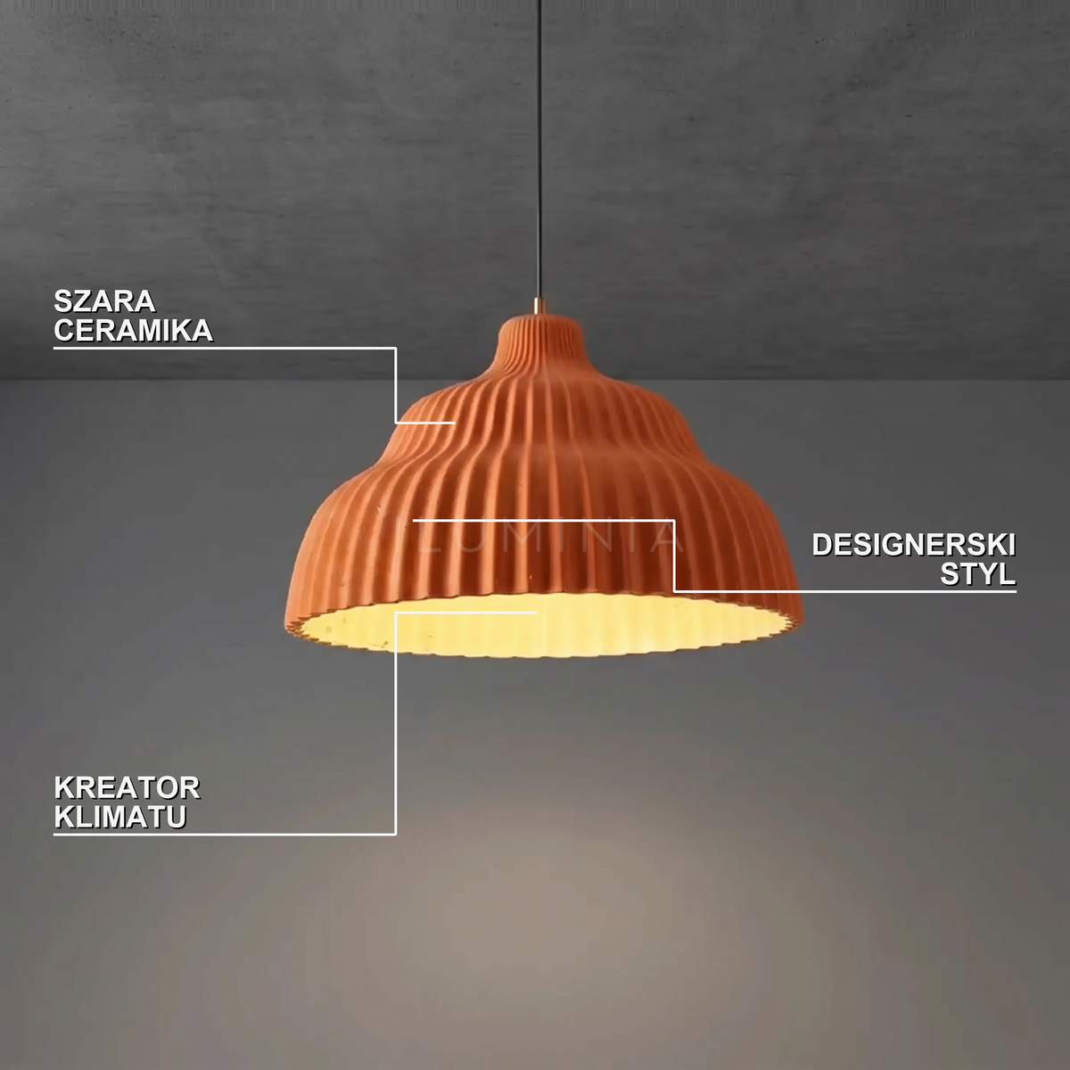 Lampa wisząca szara | Gravella