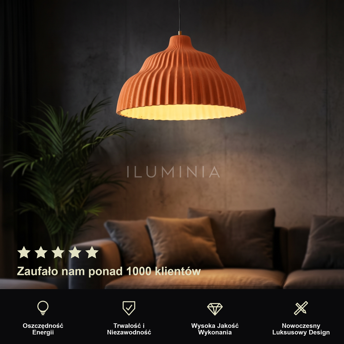 Lampa wisząca szara | Gravella