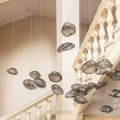 Lampa wisząca szara szkło | Napora