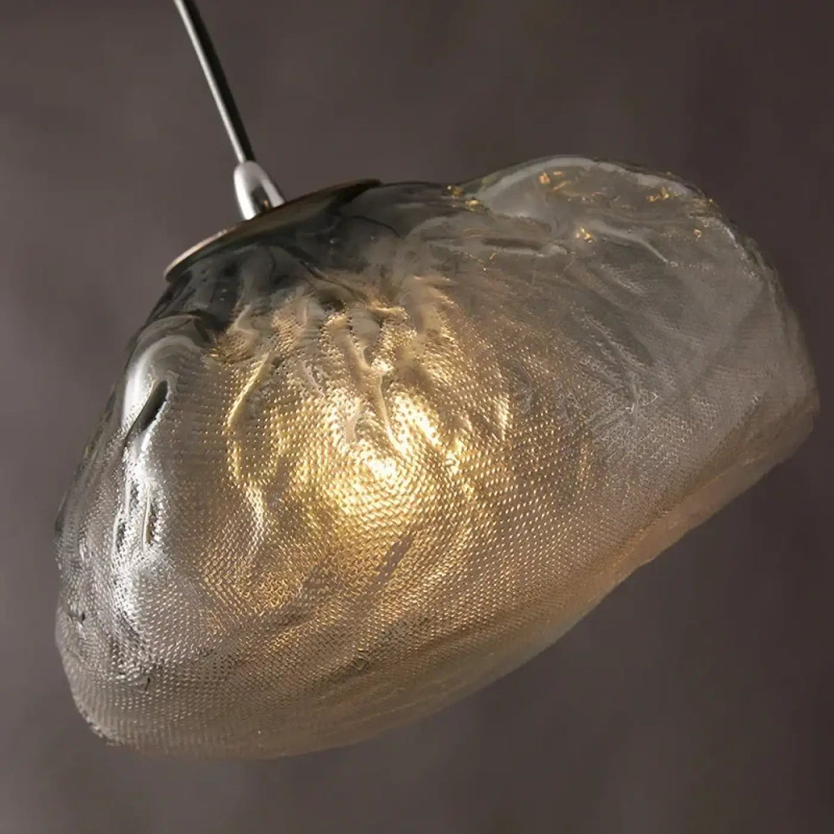 Lampa wisząca szara szkło | Napora