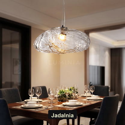 Lampa wisząca szara szkło | Napora