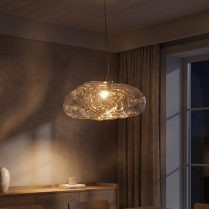 Lampa wisząca szara szkło | Napora