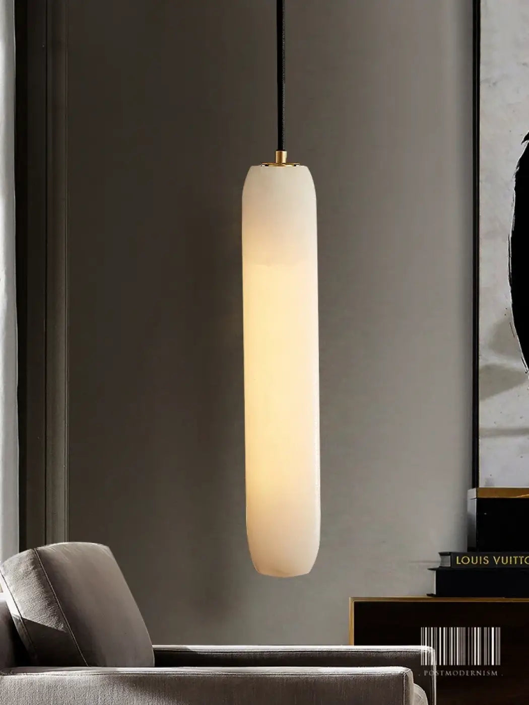 Lampa wisząca szklana cylindryczna biała | Davina