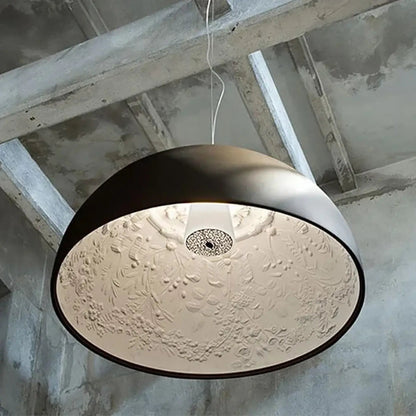 Lampa wisząca szklana czarna LED | Gordicia