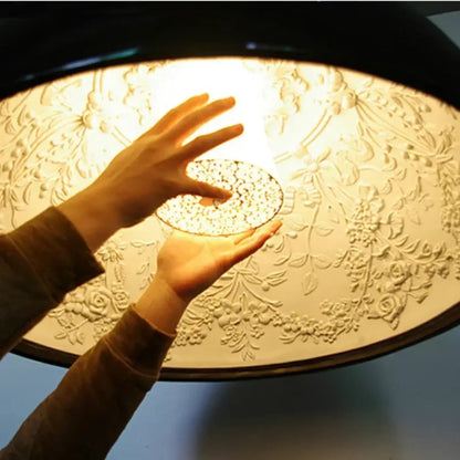 Lampa wisząca szklana czarna LED | Gordicia