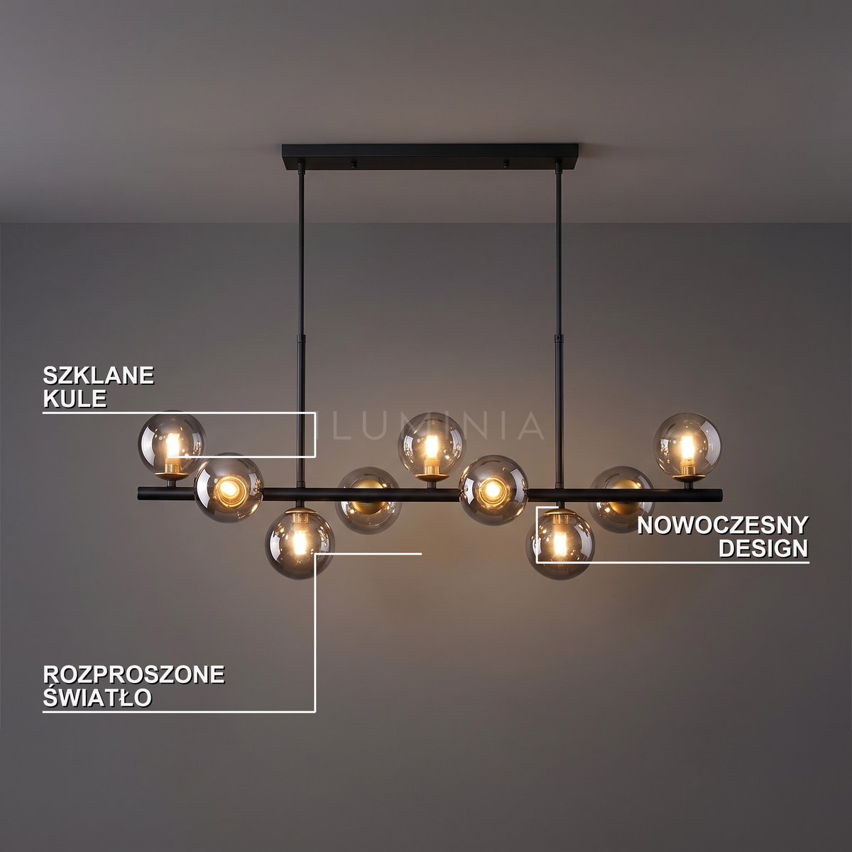 Lampa wisząca szklana kula | Ardenza – cechy i funkcje
