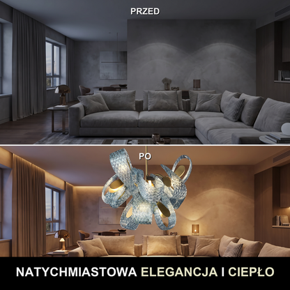 Lampa wisząca szklana niebieska | Mottesca