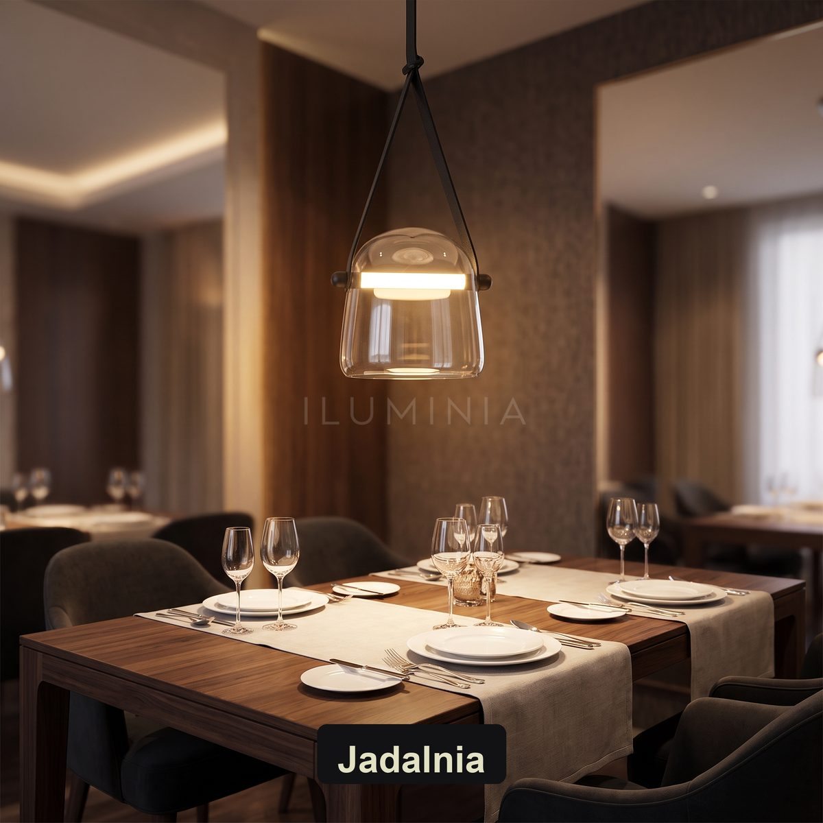 Lampa wisząca szklana szara | Gemmicia