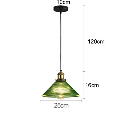 Lampa wisząca szklana zielona | Ravora