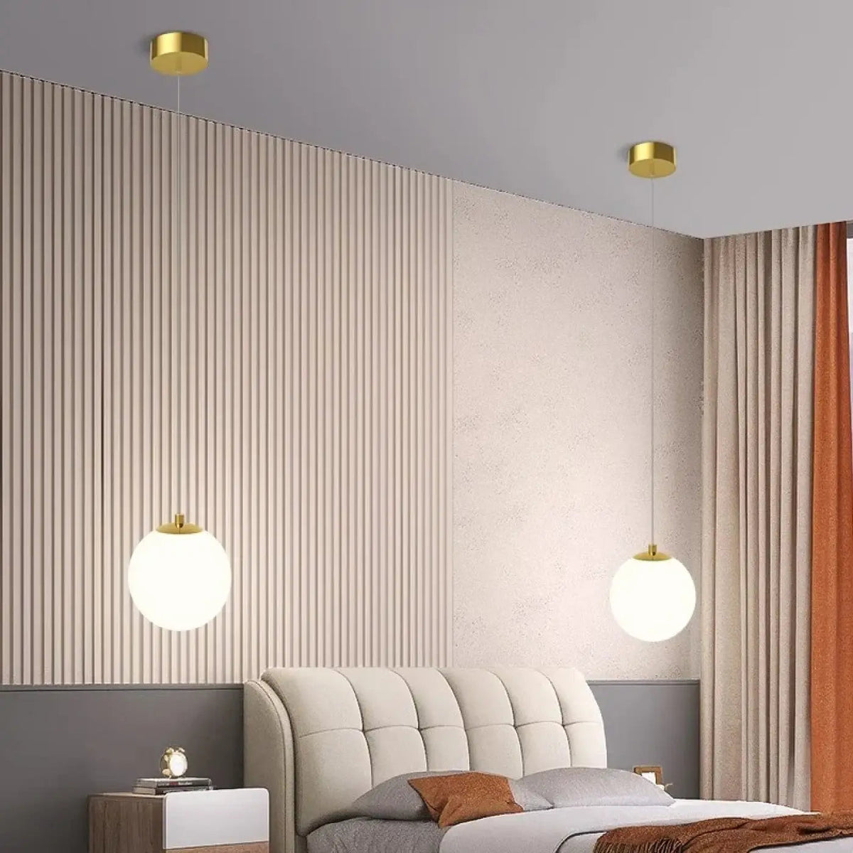 Lampa wisząca szklana złota | Sorezza
