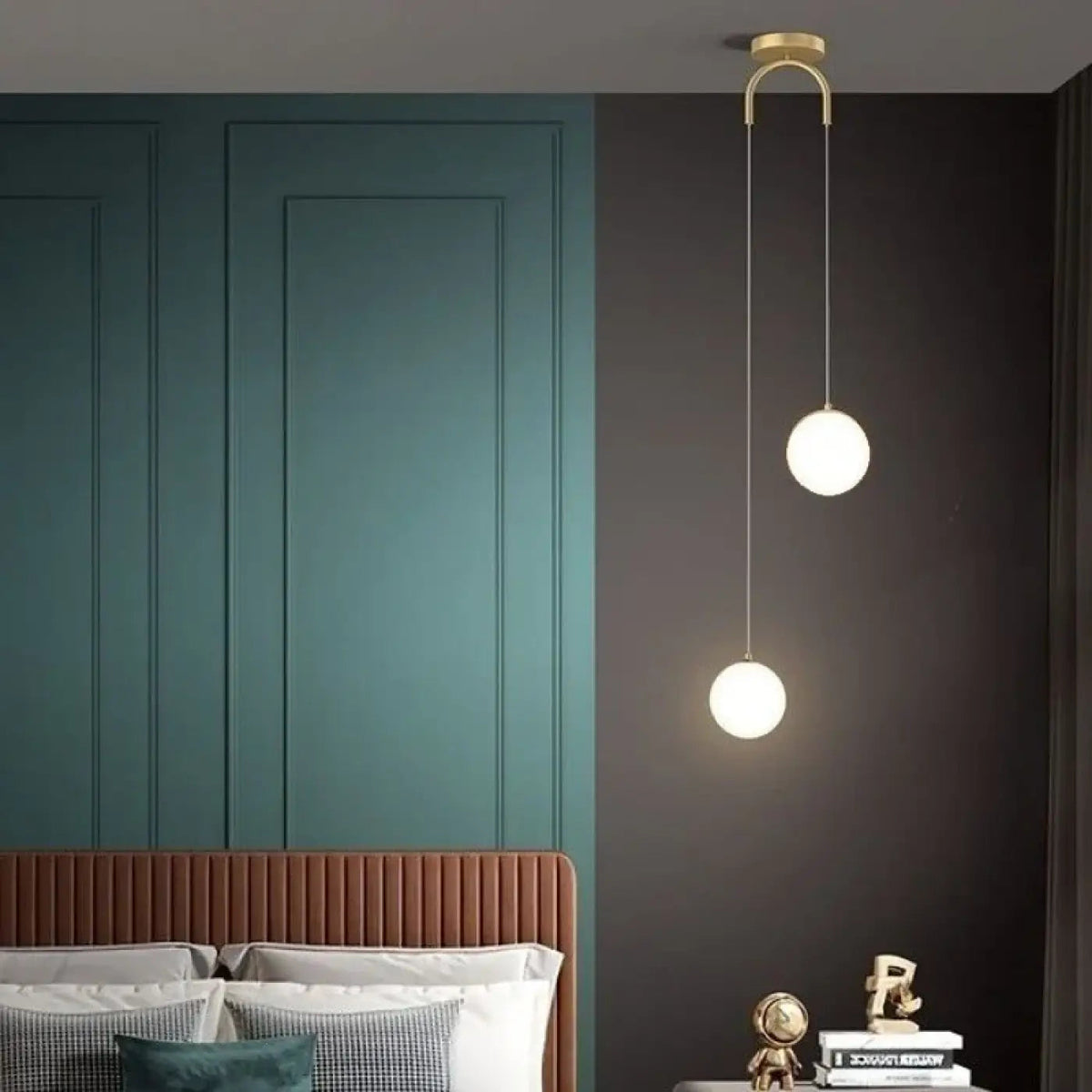 Lampa wisząca szklana złota | Sorezza