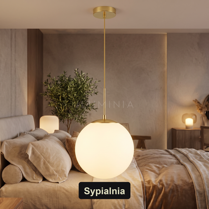 Lampa wisząca szklana złota | Sorezza – sypialnia