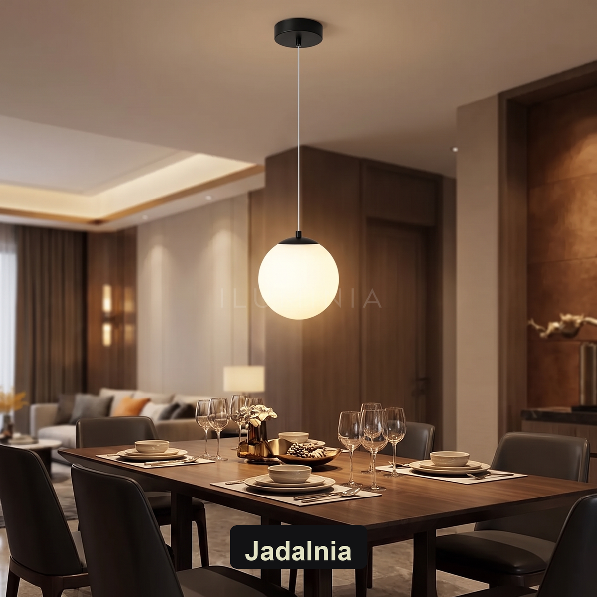 Lampa wisząca szklana złota | Sorezza – jadalnia