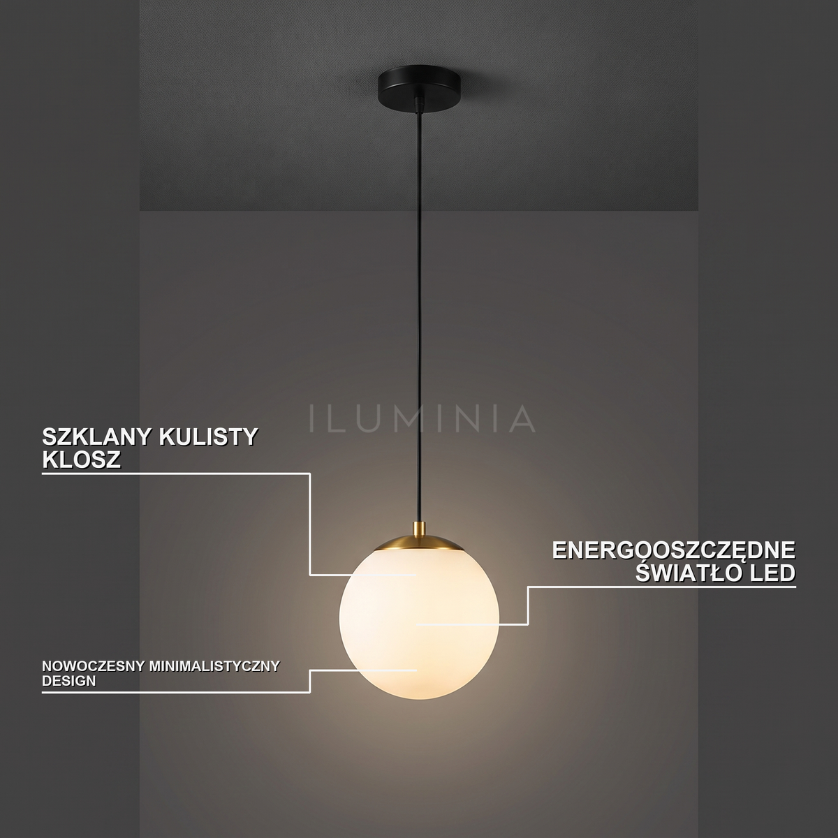 Lampa wisząca szklana złota | Sorezza – cechy i funkcje
