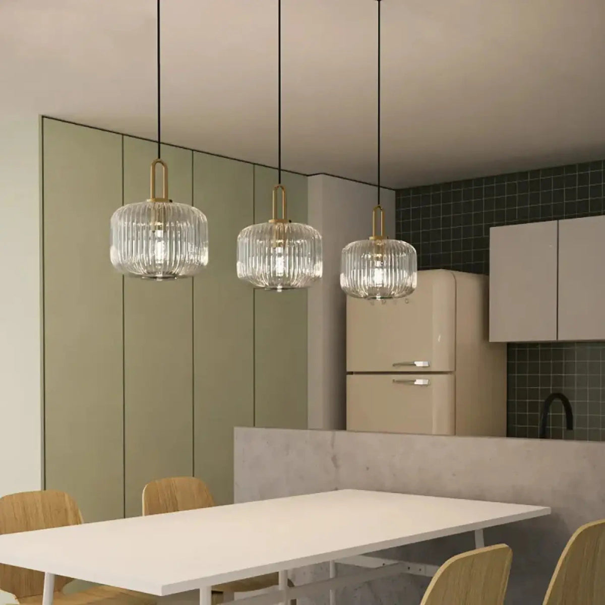 Lampa wisząca szklany klosz | Cortina