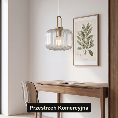 Lampa wisząca szklany klosz | Cortina – przestrzeń komercyjna
