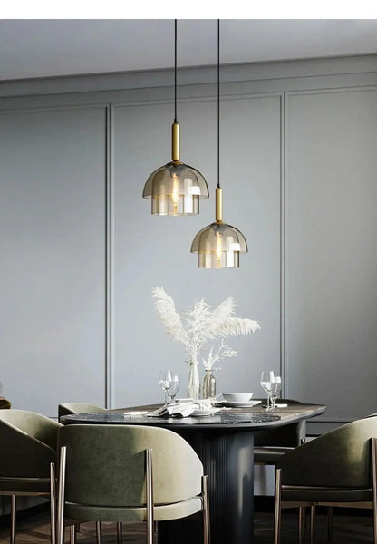 Lampa wisząca szkło dymione | Ottavina