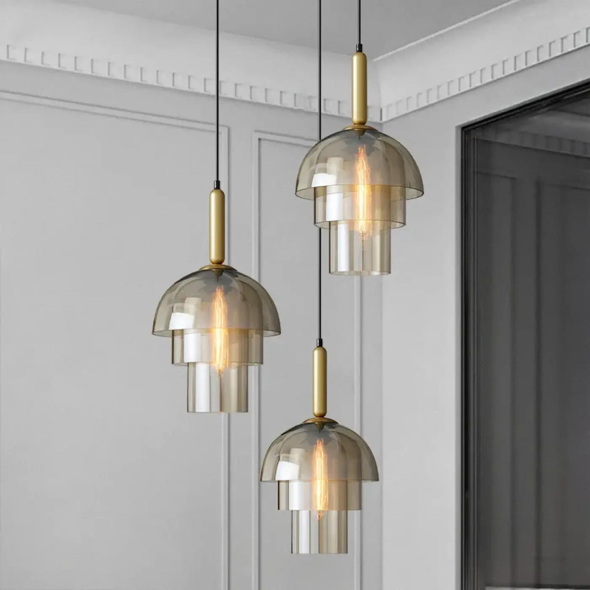 Lampa wisząca szkło dymione | Ottavina