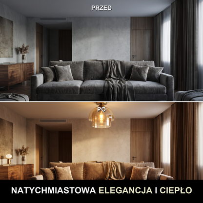 Lampa wisząca szkło dymione | Ottavina