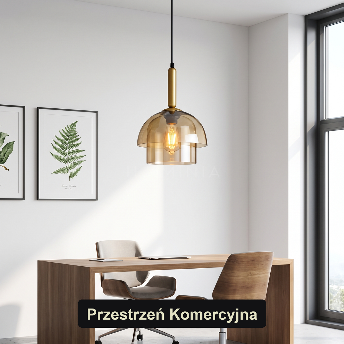Lampa wisząca szkło dymione | Ottavina