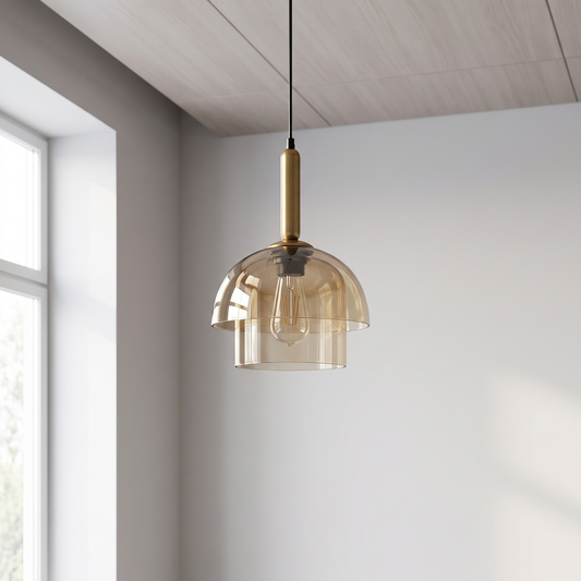 Lampa wisząca szkło dymione | Ottavina
