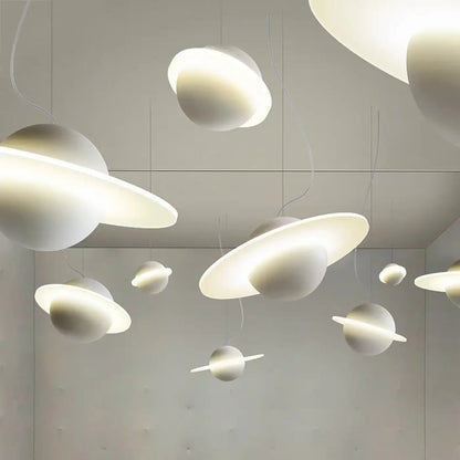 Lampa wisząca białe organiczne dyski | Nottana